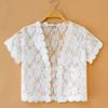 Chal de Estilo Nuevo Verano Sling Cárdigan Exterior Combinable Chal Pequeño Popular en Internet Chifón Fino con Cordones
