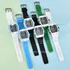Reloj de Cuarzo Deportivo Casual de Alta Apariencia para Hombre con Tapa Trasera Transparente Calada y Esfera Estilo Richard Mille, Reloj de Pulsera para Hombre en Stock