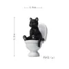 Serie de Baños de Paisaje en Miniatura Accesorios para Gatos: Poses Creativas y Peculiares Sentado y Acostado, Figuras Divertidas de Resina 3D