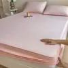 Protetor de colchão matelassado Classe A, estilo quatro estações, algodão lavado, capa de colchão totalmente fechada, pelúcia de algodão colorida com toque macio, capa para colchão de cama de solteiro/casal