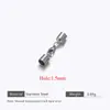 Pulseira de Corda de Couro Banhada a Ouro de Aço Inoxidável Fecho para Extremidade de Colar Design Simples de Fivela Conector de Joias DIY Acessórios