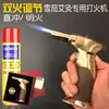 Isqueiro à prova de vento isqueiro de charuto isqueiro de moxabustão pistola de spray recarregável tocha de solda de alta temperatura isqueiro de jato direto acender incenso churrasco assar