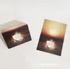 Tarjetas de Felicitación Pre-hechas Rosa Azul Lazo Plegada Tarjeta Pequeña Caja de Regalo Tarjeta de Felicitación Pequeña Tarjeta de Mensaje de Bendición Tarjeta de Mensaje de Agradecimiento