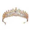 Nueva Corona de Novia de Lujo con Diamantes Completa Diadema Accesorios para Vestido de Novia Elegante Temperamento Corona de Novia de Cristal Accesorios para el Cabello