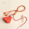Accesorios para Joyería DIY Colgante Nudo de Maíz Estilo Étnico Tejido a Mano Borla de Algodón Llavero Al Por Mayor