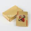 Cartas de Juego con Lámina de Oro de 24 Quilates PVC Oro Lavable Tycoon de Texas Logo Publicitario Dorado Recuerdo de Viaje