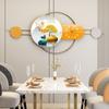 Nuevo reloj de restaurante mural combinado hierro tridimensional pintura colgante Tridimensional Porche restaurante Pared Pintura de porcelana cristal decoración de pared