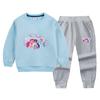 Traje deportivo de otoño para niños y niñas, primavera y otoño 2022, nuevo conjunto de dos piezas informal con pantalones y suéter para bebés