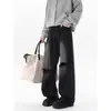 Jeans desgastados rotos lavados de alta costura para hombre, tendencia ins de verano, pantalones casuales rectos holgados retro de alta costura