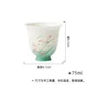 Serie de Juegos de Té Pintados a Mano Moji Jade Verde Orquídea Juego de Té Kung Fu Tetera con Tapa de Orquídea Bajo Esmalte Taza de Té