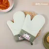 Guantes Antiescaldaduras Silicona Engrosada Especial Horno de Cocina Cubierta de Aislamiento Resistente a Altas Temperaturas Horneado Antideslizante Guantes para Horno de Microondas