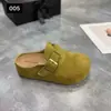 Novas Sandálias Slip-On Simples Aumentadoras de Altura 2026, Estilo Boken, Meias-Pantufas Fechadas na Ponta da Moda para Mulheres Baixinhas