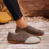 Zapatos Casuales Planos de Talla Grande Nuevos Europeos y Americanos Primavera y Otoño Transfronterizos Mocasines de Punta Redonda Slip-On para Mujer