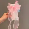 Acessório de Cabelo Infantil com Fita de Laço 2025 Primavera Estilo Princesa Fada para Meninas Presilha para Rabo de Cavalo Trançado Ornamento de Cabelo