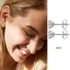 Venta Caliente Transfronteriza Pendientes de Acero de Titanio con Circonita Pequeños Versátiles Pendientes de Pedrería Sencillos Traje Pendientes de Clavo para Cartílago de Oreja Hombres y Mujeres para Mujeres