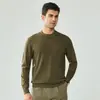 Suéter 100% lã pura, modelo novo, fio Yangzi alemão fiado finamente de 16 fios, suéter masculino de tricô com gola redonda