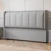 Cabecero Modelo Nuevo 2026 con Tapicería Suave, Diseño Simple de Madera Maciza de Pie Integrado, Respaldo de Cuero Genuino, Cuero de Garra de Gato, Cabecero Ultra Delgado Se Vende por Separado