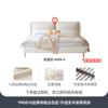 Oso de Invierno Estilo Silencioso Lujo Ligero Tendencia de Internet Cama de Cuero Nórdica Simple Moderna Doble Dormitorio Principal 1.8 blanco cremoso Cama de Boda