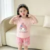 Nuevo Conjunto de Moda de Verano 2026 para Niños Exportación Conjunto de Dos Piezas de Camiseta de Manga Corta y Pantalones Cortos con Dibujos Animados Lindos de Moda Tendencia