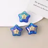 Cara Sonriente de Belleza Helada Agujero Pasante Estrella de Cinco Puntas Cuentas Sueltas Cadena para Celular Materiales DIY Joyería Hecha a Mano Accesorios Venta al por Mayor