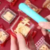 Bolsas de Embalaje para Galletas Crujientes de Copo de Nieve de Año Nuevo Bolsas de Grado Alimenticio Hechas a Mano para Dulces y Snacks Bolsas de Embalaje Festivas del Año del Caballo Venta al por Mayor