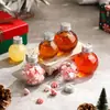Botella Bolas de Nieve de 50ml Botella de Plástico Grado Alimenticio Linda Creativa Decorativa Botella para Mascotas Mini Botella con Tapa Antifugas