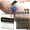 Pluma de Pintura para Tatuajes Temporales Humanos Cabeza Suave Graffiti en la Piel Fácil de Frotar Marcador de Marcado Corporal Cara Marcador DIY