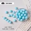 Pulseira Colar Coleção de Contas Acrílicas Redondas de Cor Sólida de 8mm Contas Corrente para Celular Contas Básicas com Furo Reto Joias Coloridas Contas Soltas