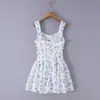 Vestido de tirantes floral ajustado de verano para mujer estilo europeo y americano 8209