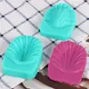 Molde de flor de azúcar con dos hojas, molde de azúcar a presión, molde de azúcar con hojas plegadas, molde de arcilla de chocolate y azúcar, molde de silicona