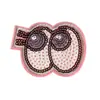 Insignia con Logo Bordado por Computadora Zapatos y Sombreros Bordados con Logo Accesorios Lentejuelas Helado Pegamento Posterior Accesorios para Ropa Parches Pegatinas Pegatinas de Tela