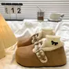 Zapatos Birkenstock retro con plataforma gruesa bordada para aumentar la altura, botas de nieve de felpa para mujer, nuevos mocasines de punta cerrada de doble uso para otoño e invierno 2026