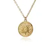 Colar Dourado Pingente de Amor Camada Dupla Aço Titânio Luxo Leve Versátil Design de Nicho Francês Tendência Colar de Aço Titânio para Homens e Mulheres