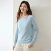 Diseño elegante, capa base de cachemira con cuello de corbata asimétrico, suéter de punto redondo para mujer, capa base de punto única y exquisita