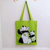 En stock, venta al por mayor, Chengdu Panda Grandpa, nuevo bolso de mano de gran capacidad, informal, combinable, para viaje, de punto, regalo de mano