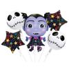 Traje de Globo de Película de Aluminio de Halloween Transfronterizo Niña Vampiro Calavera Decoración de Fiesta de Halloween Diseño Globo