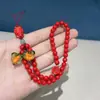 Chaveiro Pimenta Vermelha Cinábrio Pingente de Joia de Areia Dourada Roxa Chaveiro de Pimenta Vermelha Festivo Pendurado Presente Criativo