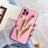 Adequado para Capa de Celular iPhone 17, Novo Modelo de Comércio Exterior, Capa de Celular com Flor de Lírio para Menina, Capa de Celular com Flor