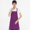 Delantal publicitario estampado de logo regalos promocionales tienda de té con leche de frutas supermercado tienda de hot pot overoles de camarero