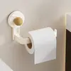 Portarrollos de papel higiénico de ventosa estilo vintage para baño, estante simple para pañuelos montado en la pared sin taladro
