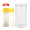 Ferramenta de enxerto de cílios Crystal Rod Escova de cílios descartável 100 espiral Maquiagem Escova Sobrancelhas Rímel Dual Use