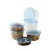 Fiambrera Espesa Comida Rápida Caja para Llevar Redonda para Llevar Microondas Desechable Tazón para Sopa para Llevar Caja Bento Caja para Llevar