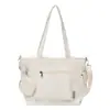 Bolsa de lona tote simple para mujer, nueva colección otoño 2026, gran capacidad, versátil, adecuada para estudiantes universitarias, para ir al trabajo y para la escuela, se puede llevar como bolso de hombro