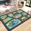 Alfombra Digital para Jardín de Niños Centro de Educación Temprana Tapete de Piso para Niños Juego Educativo Lavable Pista Laberinto Alfombra de Escalada