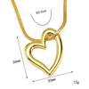 Estilo Coreano Estilo Ins Simple Lujo Ligero Hueco Collar de Corazón Cadena para Clavícula sin Color Acero de Titanio Diseño de Nicho Femenino Venta Directa