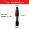 Extrator de tubulação de água de cabeça dupla triângulo válvula deslizante parafuso ferramenta de remoção de mão tap set extrator de fio quebrado