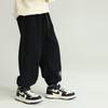 Inverno 2024 Novo Macacão Infantil de Veludo Calça Casual Estilo Montanha Infantil Estilo Ocidental Bordado Calça Esportiva Quente