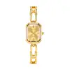 Reloj de pulsera de cuarzo para mujer con incrustaciones de diamantes cuadrados transfronterizos, reloj de pulsera de moda de lujo ligero, reloj de pulsera verde de nicho de alta gama