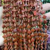 Ágata Ojo de Tigre de 8 mm Lapislázuli Cristal Rosa Cuatro Hojas Facetado Cuentas Sueltas Pasador de Pelo DIY Accesorio para el Cabello Pulsera Collar Cuentas