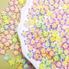 Accesorios de arte para uñas florales de moda, pendientes de botón de flor de cinco pétalos en degradado súper de hada, decoraciones para uñas 3D de resina para DIY al por mayor
